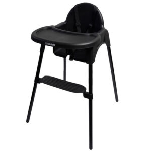 כסא אוכל 2 גבהים עם מגש נשלף - מבית בייבי סייף BabySafe (שחור)